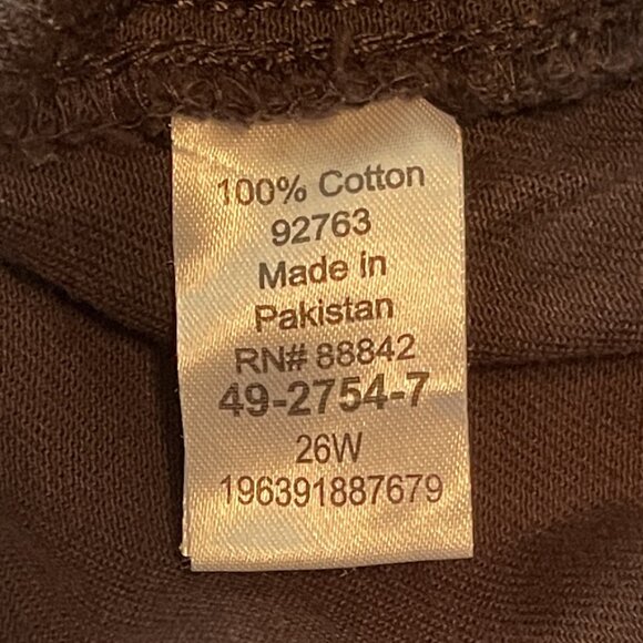 WOMENS SHORTS Size 26W WOMAN WITHIN Elastic Waist BLACK Cotton DENIM 1071A - Picture 4 of 9